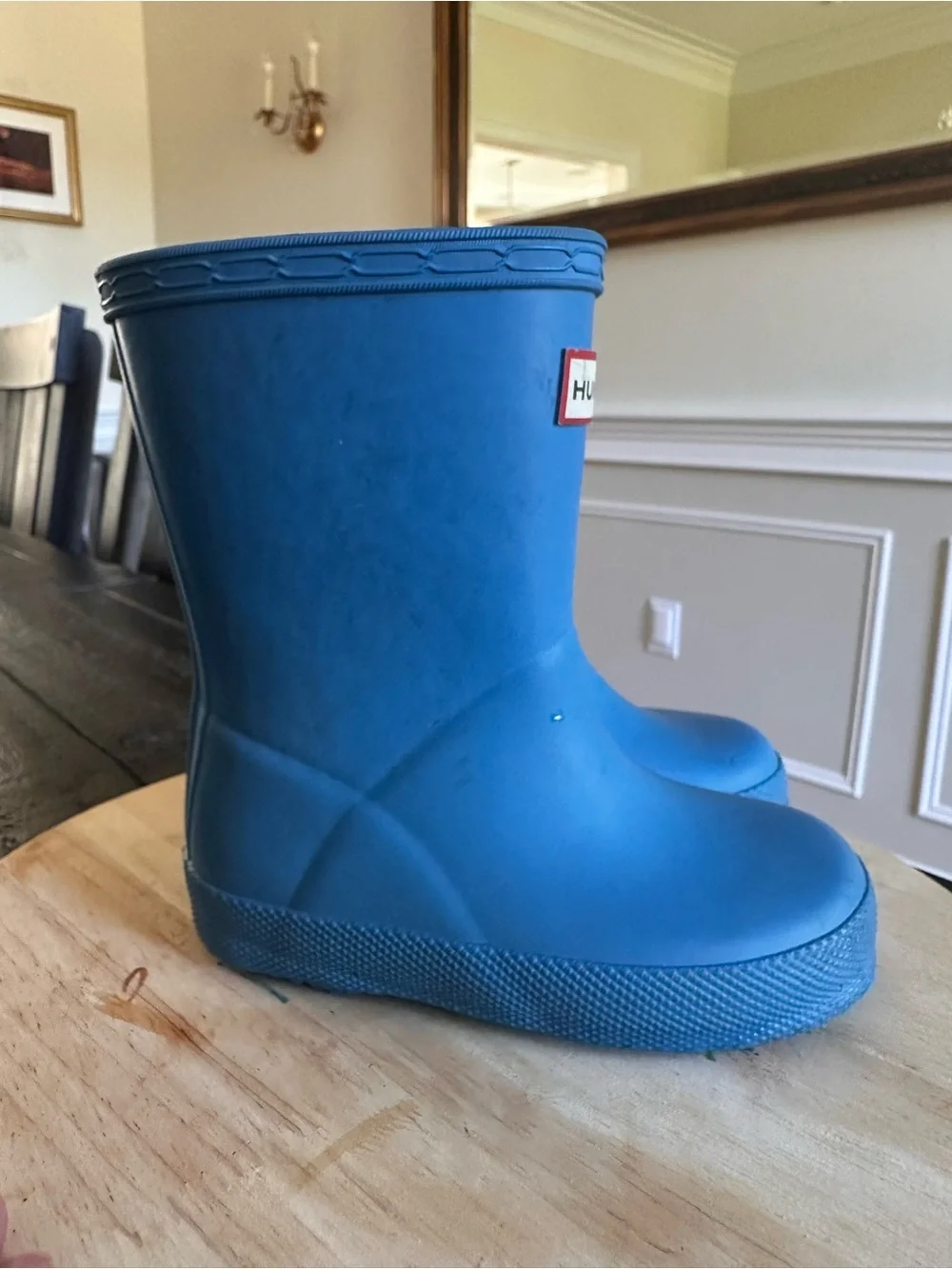 Hunter Kids Blue Rain Boots size 6/7